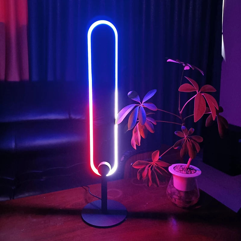 RGB Colorful Bedroom U-shaped Table Lamp
